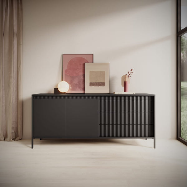 Sideboard - CASSIDY Sideboard Black 187cm - Art Nest