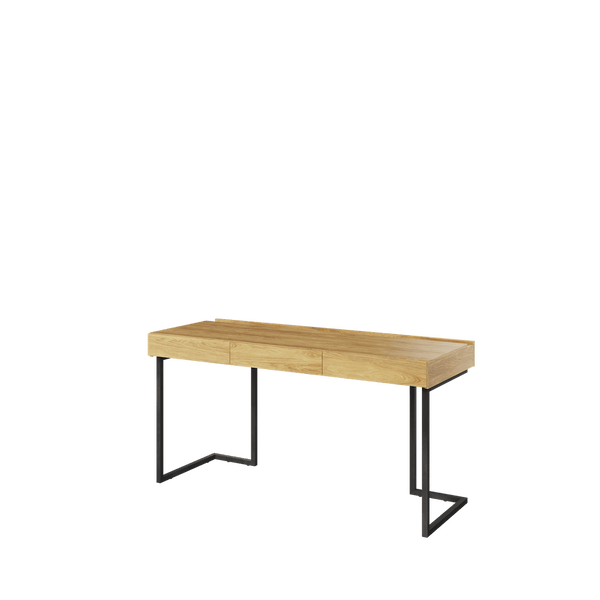 Office Desk - BARCENA Computer Desk Oak Hickory 150cm - Art Nest