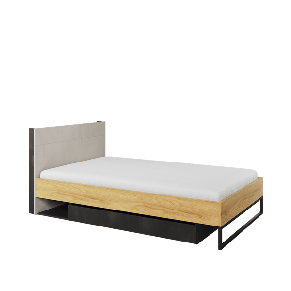 Single Bed - BARCENA Wooden Bed Oak Hickory - Art Nest