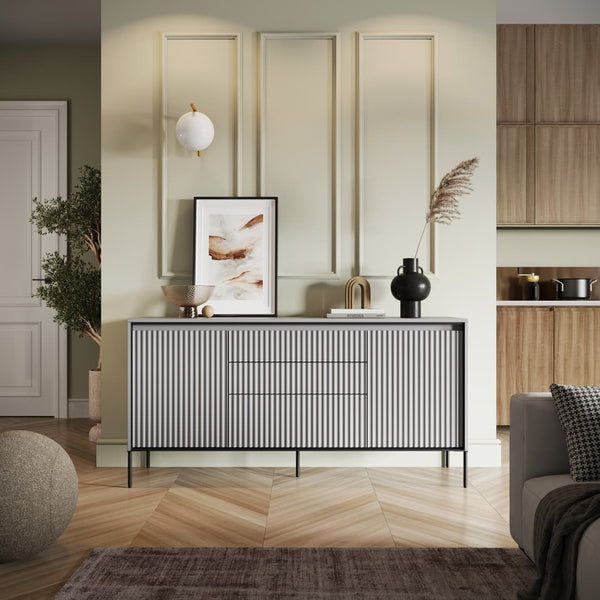 Sideboard - BURGOS Sideboard Grey Matt 166cm - Art Nest