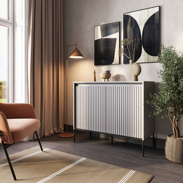 Sideboard - BURGOS Sideboard Grey Matt 98cm - Art Nest
