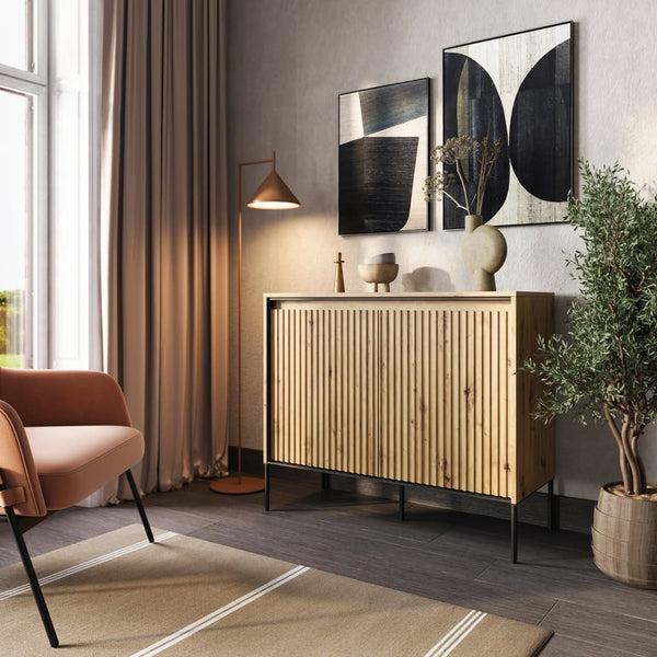 Sideboard - BURGOS Sideboard Oak Artisan 98cm - Art Nest