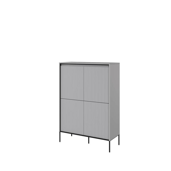 Sideboard - BURGOS Highboard Grey Matt 98cm - Art Nest