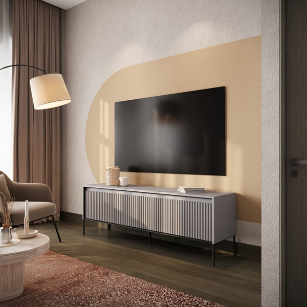 TV Cabinet - BURGOS TV Unit Grey Matt 167cm - Art Nest