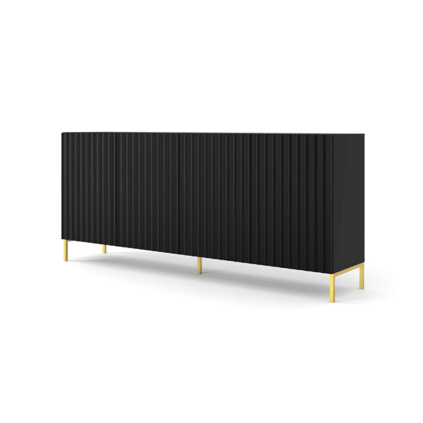 Sideboard - CONFREY Sideboard Black 200cm - Art Nest