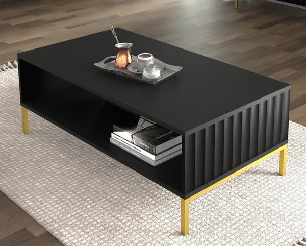 Coffee Table - CONFREY Coffee Table Black 90cm - Art Nest