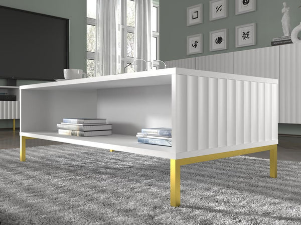 Coffee Table - CONFREY Coffee Table White 90cm - Art Nest
