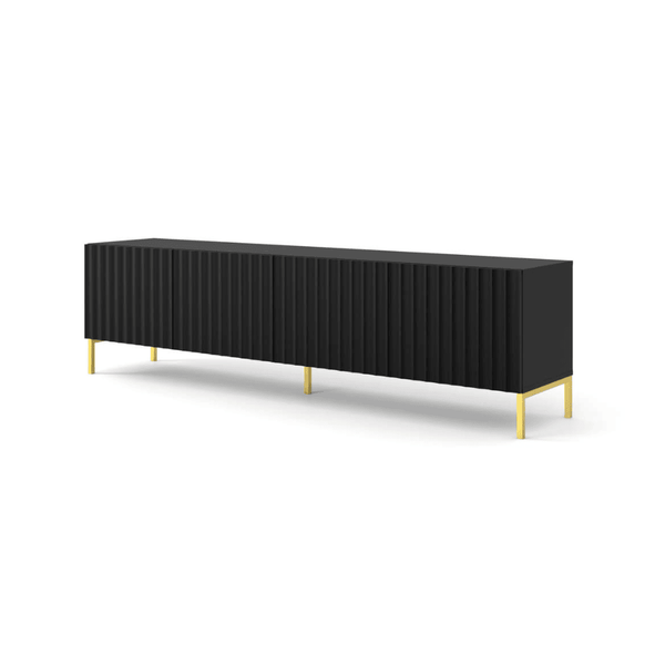 TV Cabinet - CONFREY TV Unit Black 200cm - Art Nest