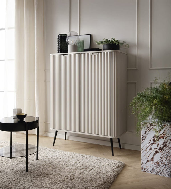 Display Rack - BETTINA Display Cabinet Cashmere 103cm - Art Nest