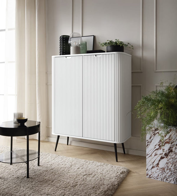 Display Rack - BETTINA Display Cabinet White 103cm - Art Nest