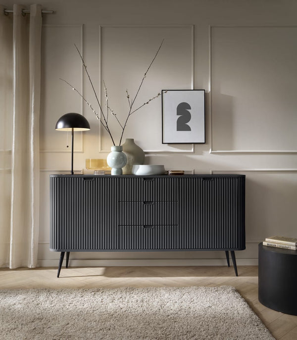 Sideboard - BETTINA Sideboard Black 168cm - Art Nest