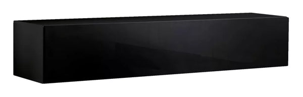 TV Cabinet - ROBERTS TV Unit Black Gloss 160cm - Art Nest