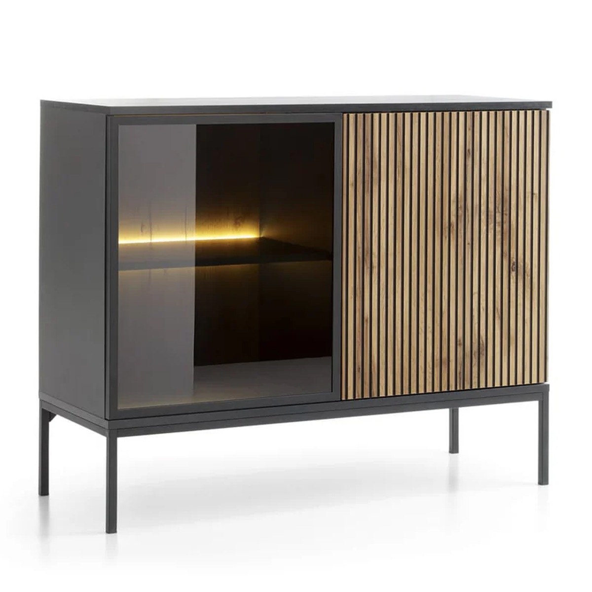 SENTORIA Display Cabinet Black 104cm - Art Nest