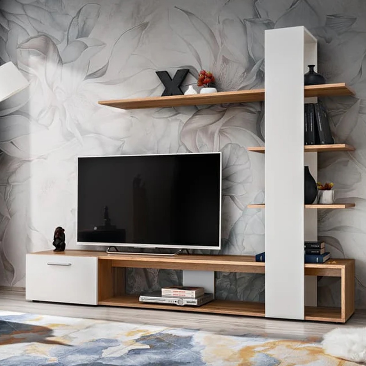 VERDEVO Wall TV Unit White 190cm - Art Nest
