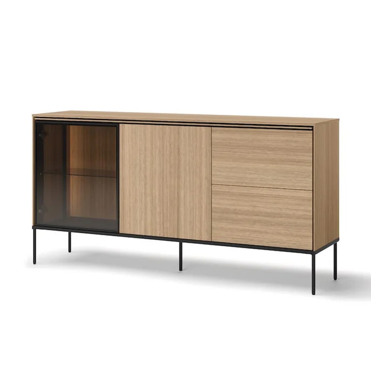 VISSORA Display Sideboard Oak Linear 167cm - Art Nest