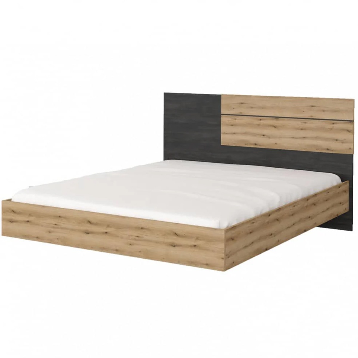 Kingsize Bed - BOISE EU Wooden Bedframe - Oak Artisan - Art Nest