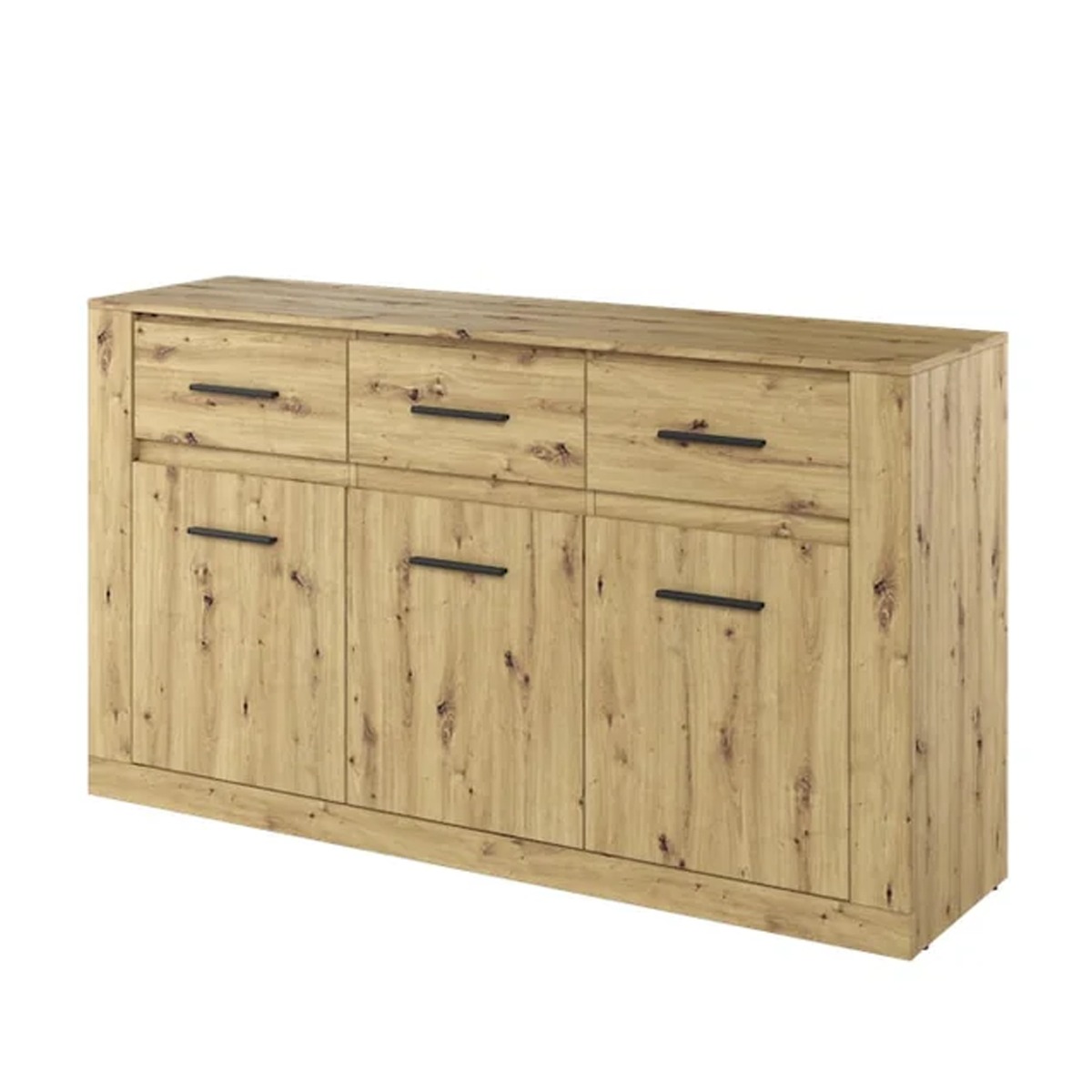 IRVINE Sideboard Cabinet Oak Artisan 160cm - Art Nest