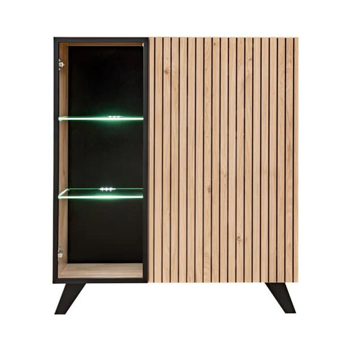 OPHELIA Display Cabinet Oak Hickory 90cm - Art Nest