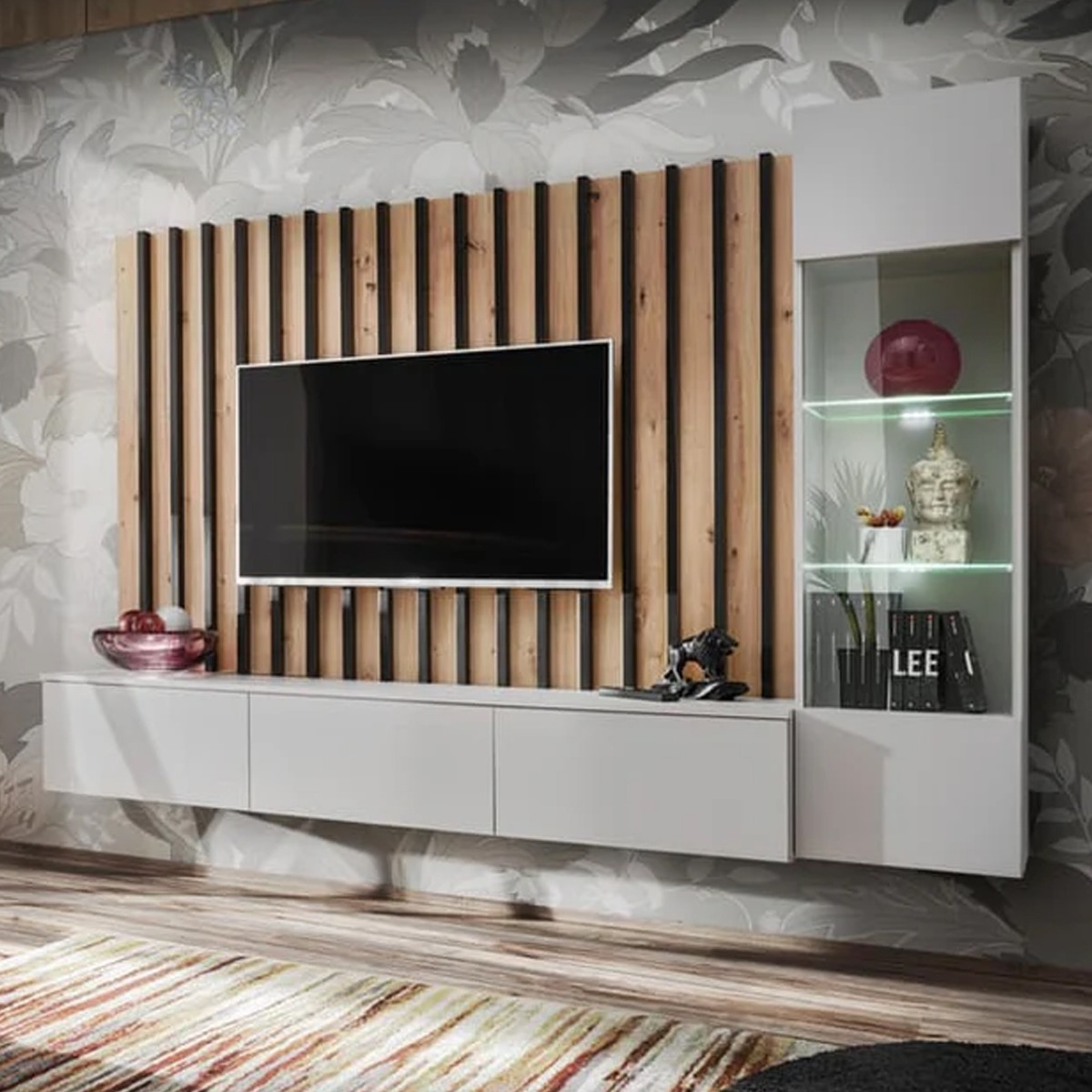 ALVENTO TV Unit Pearl Grey 220cm - Art Nest