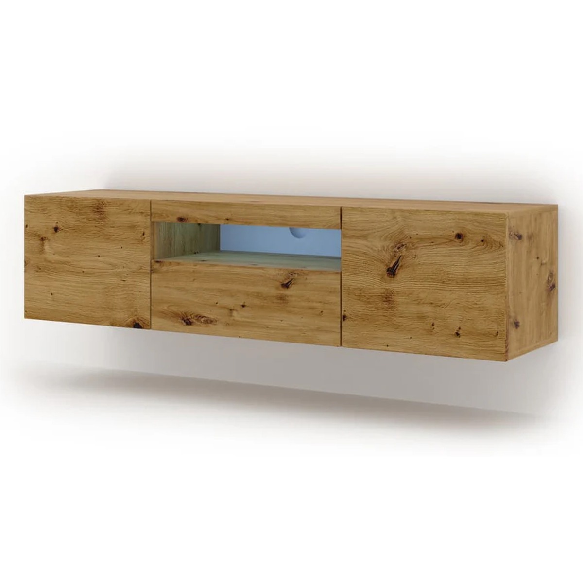 AURIELLE TV Cabinet Oak Artisan with LED 150cm - Art Nest