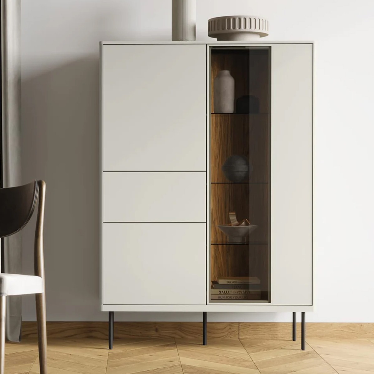 EPRAVIA Display Cabinet Cashmere 99cm - Art Nest