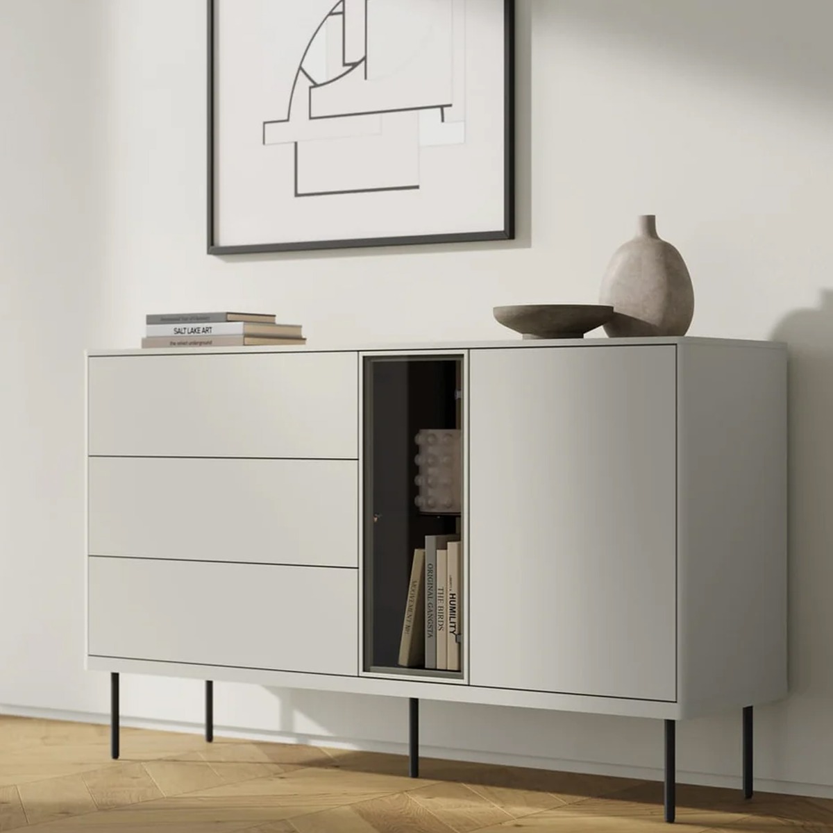 EPRAVIA Sideboard Cabinet Cashmere 134cm - Art Nest