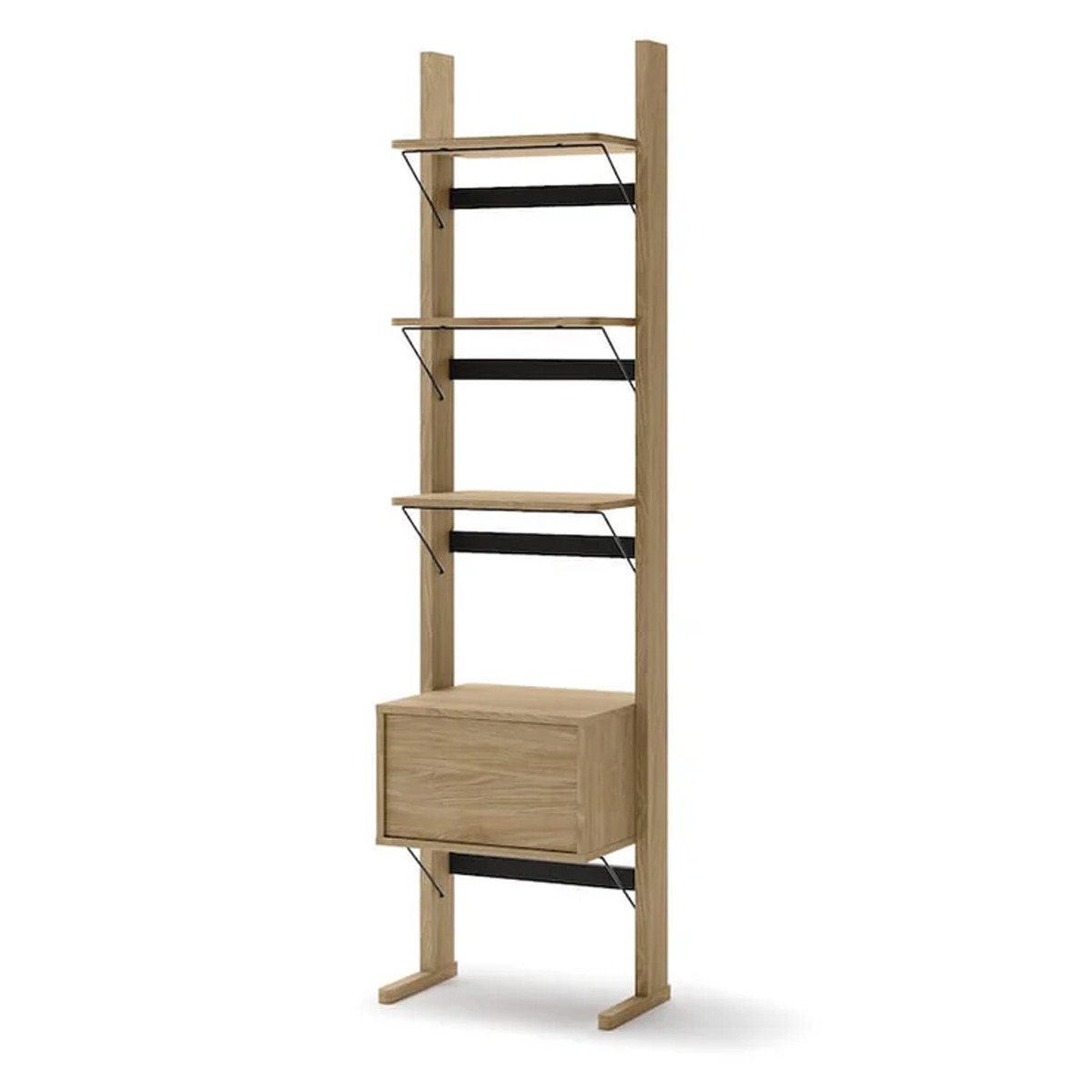 OLIVANNE Bookcase Oiled Oak 52cm - Art Nest
