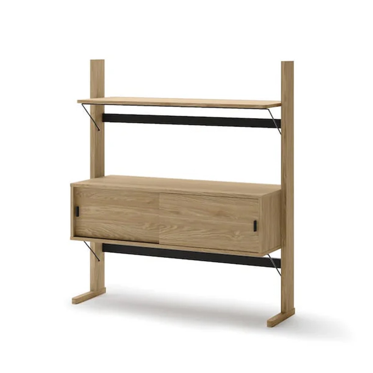 OLIVANNE Low Bookcase Oiled Oak 108cm - Art Nest