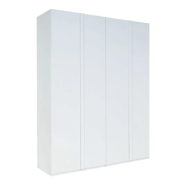 Wardrobe - ILKLEY 4 Door Wardrobe White 181.5cm - Art Nest