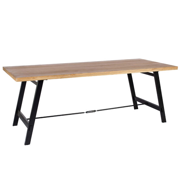Ritz Dynasty Large Dining Table with Black Metal Legs - Sigrid Mills
