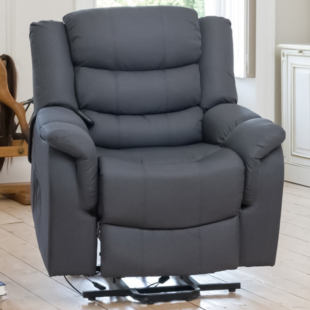 Armchair - SENOVERA Recliner Heated Massager with Electric Lift Assist Chair - Dark Grey - Archie Homes