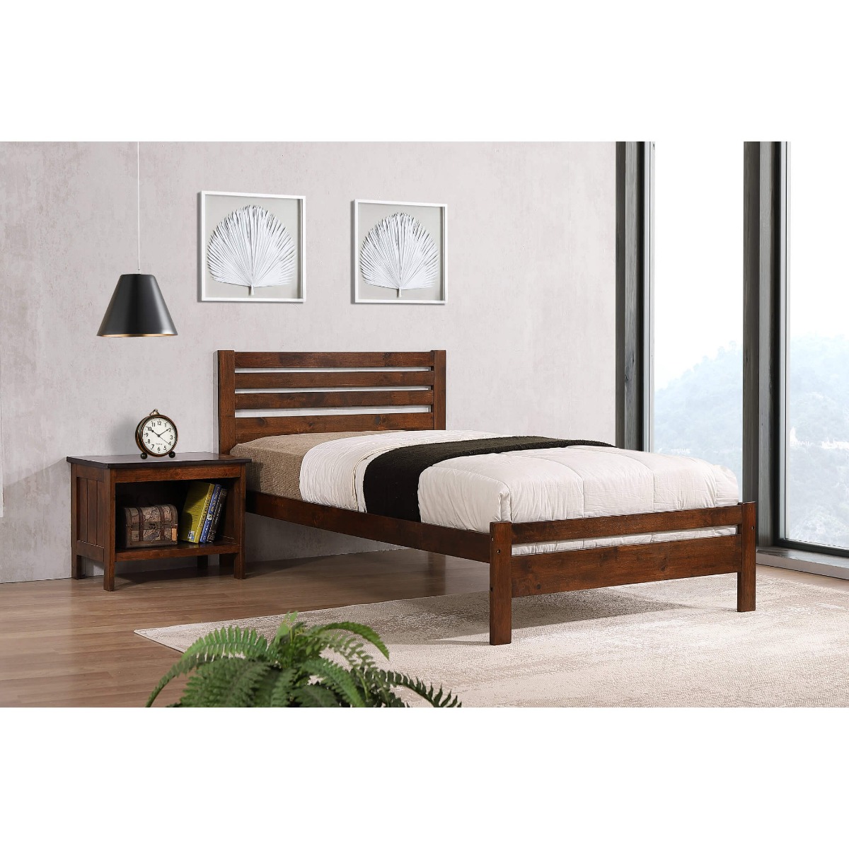 Classic Comfort Wisbech Solid Hardwood Bed Frame in Antique Oak - 4ft Small Double - Sigrid Mills