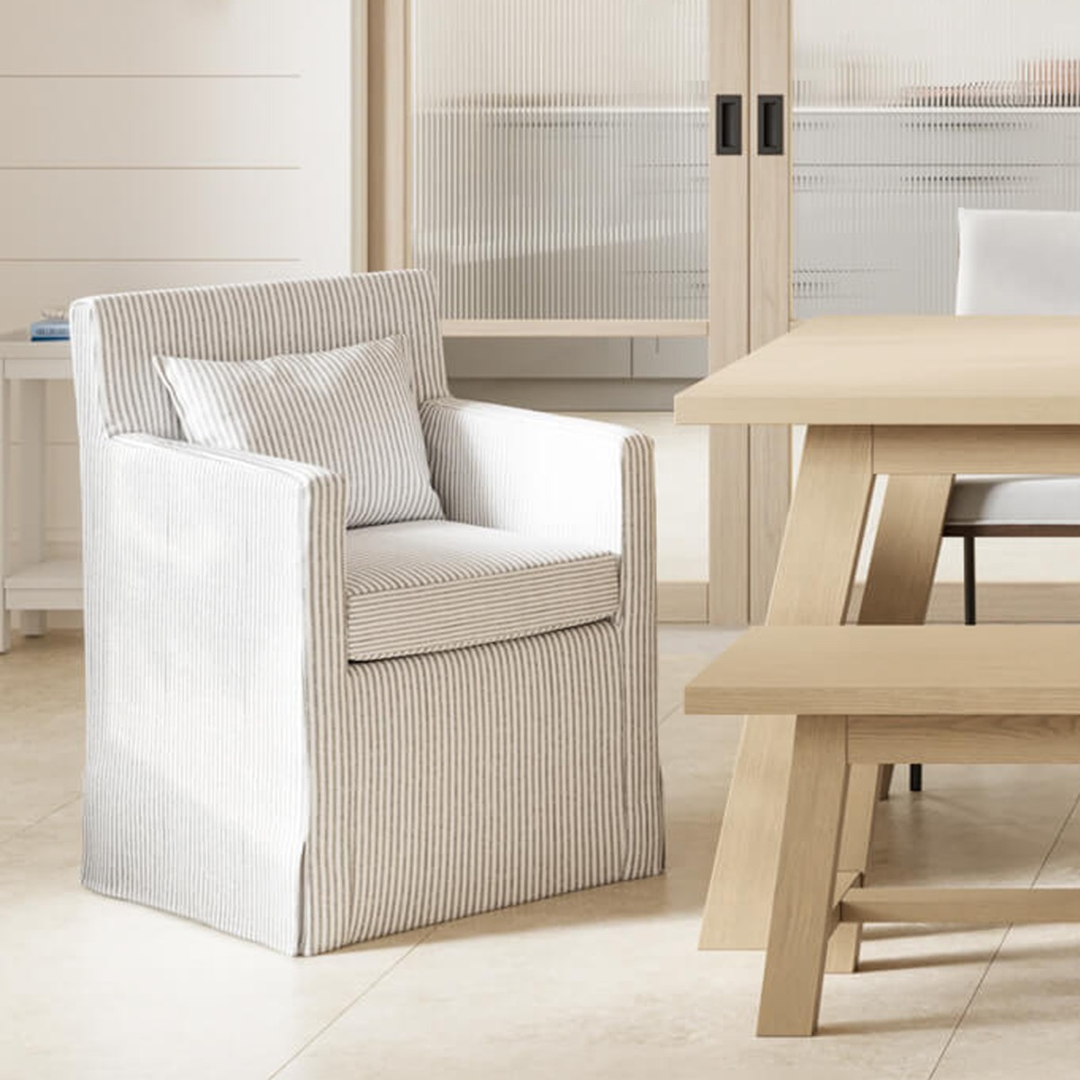 HETRA Fabric Dining Chair - Grey - Leeds Plywood