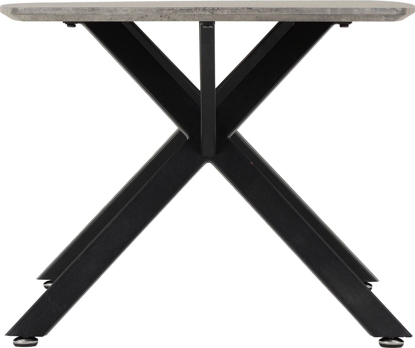 Athens Oval Coffee Table - Concrete Effect Black - Budget Deals