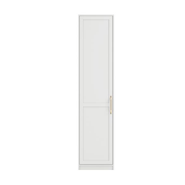 Wardrobe - ASSENT 1 Door Wardrobe White 50cm - Leeds Plywood