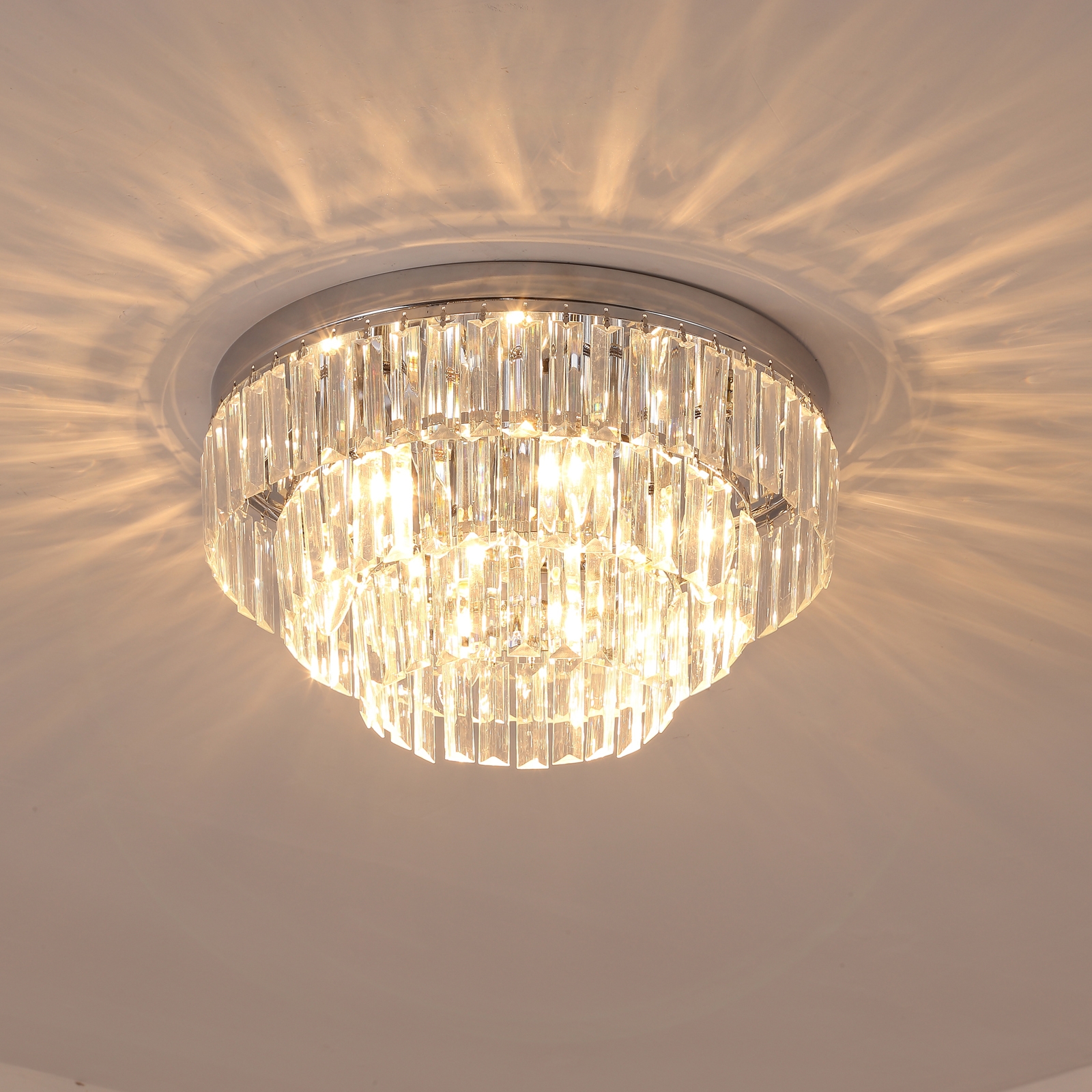 Round Crystal Chandelier with 7 lights - Home Deals