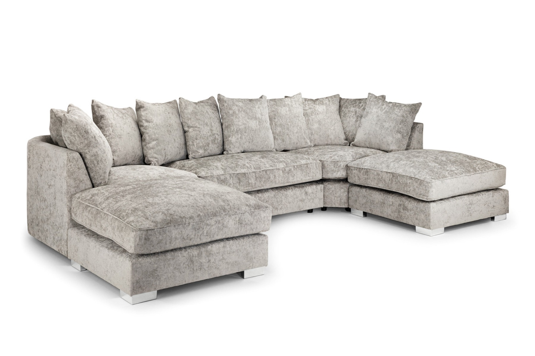Bishop Scatterback U-Shaped Sofa - Truffle - Sofa Central