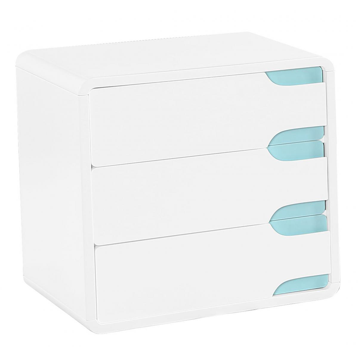 BEATRIX White Chest of Drawers - Small-sized, 3 Drawers - Sigrid Mills