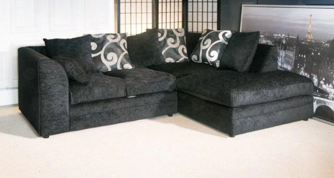 Brittany Chenille Fabric Corner Sofa Suite - Home Done