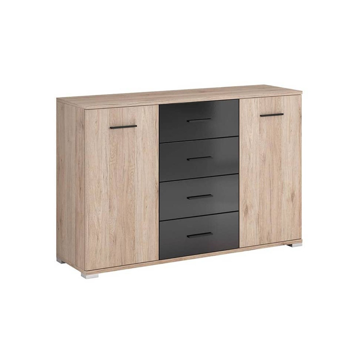Celestial Aura Sideboard with 4 Drawers - Oak San Remo - Art Nest