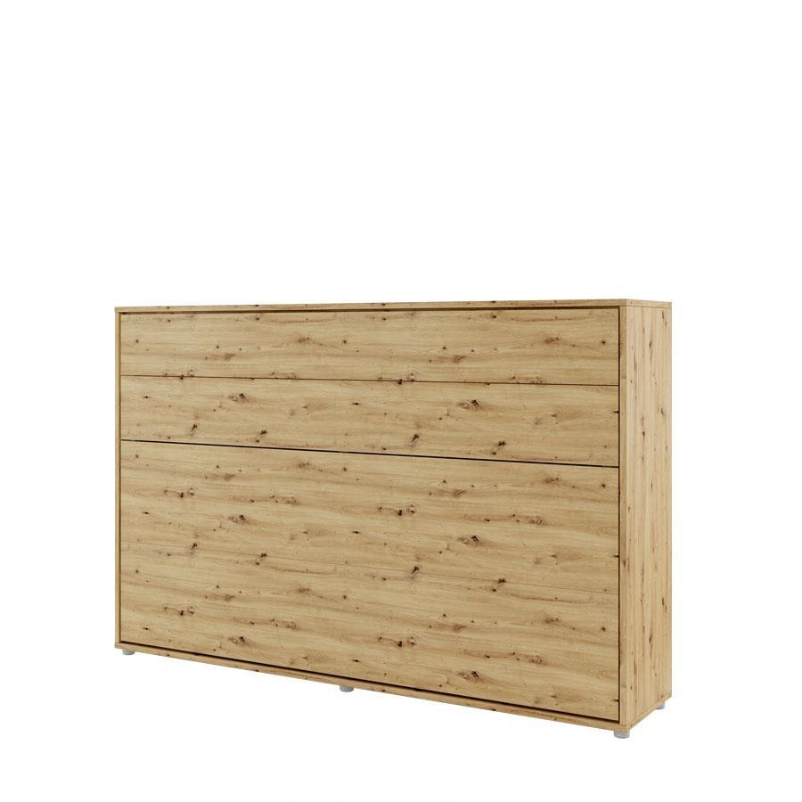 ArtNest Horizontal Wall Bed 120cm with Shelf - Oak Artisan - Art Nest