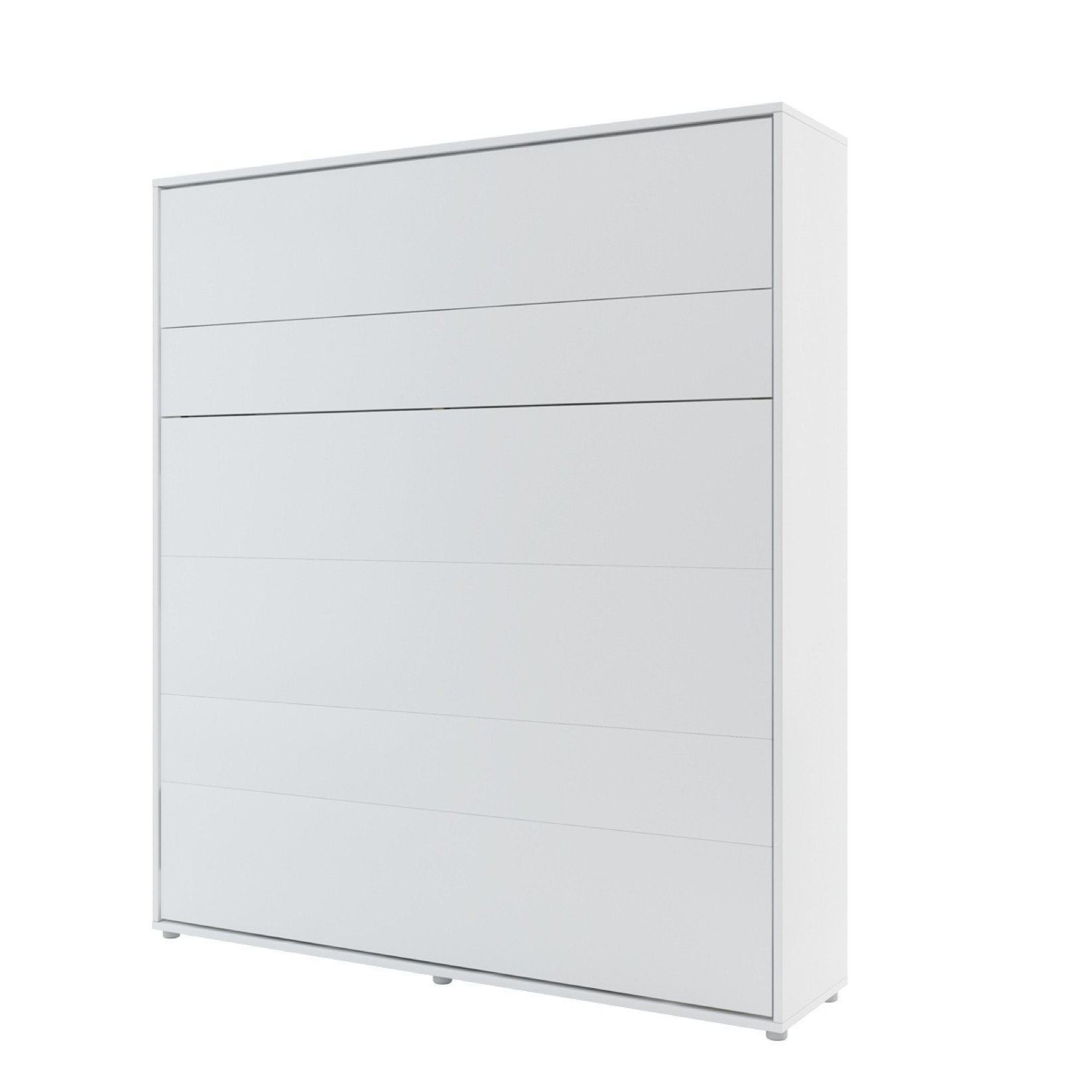 ArtNest Vertical Wall Bed 180cm with Shelves - White Matt - Art Nest