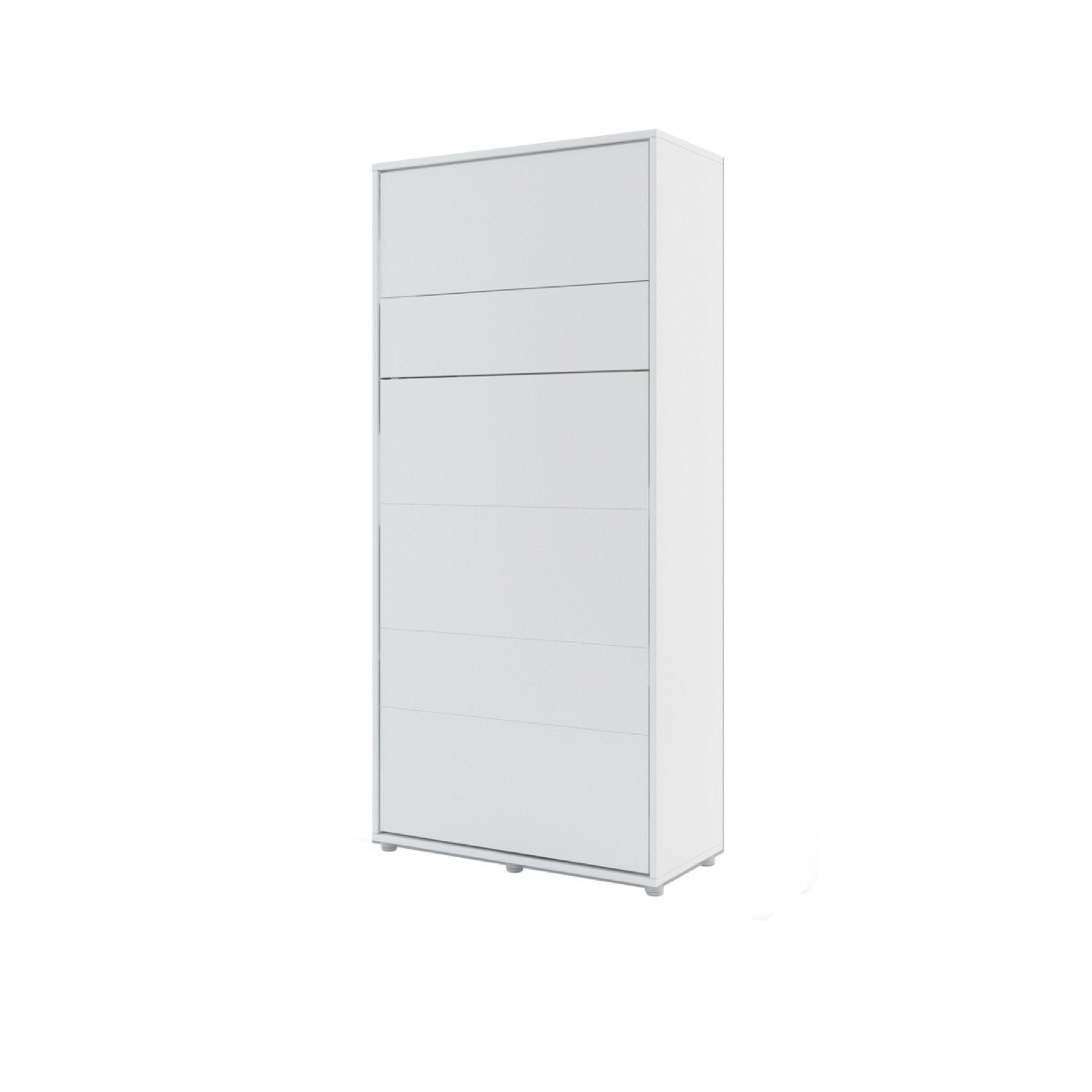 ArtNest Vertical Wall Bed 90cm with Shelf - White Matt - Art Nest