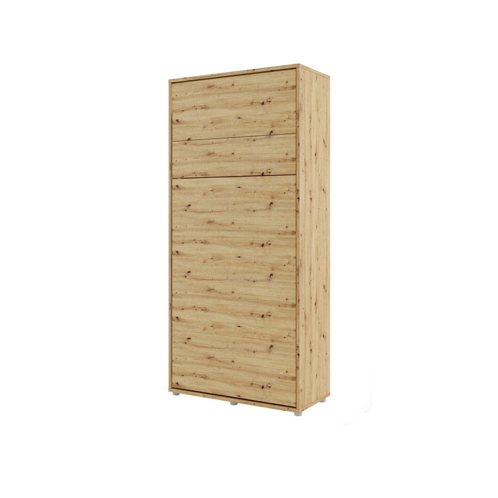 ArtNest Vertical Wall Bed 90cm with Shelf - Oak Artisan - Art Nest