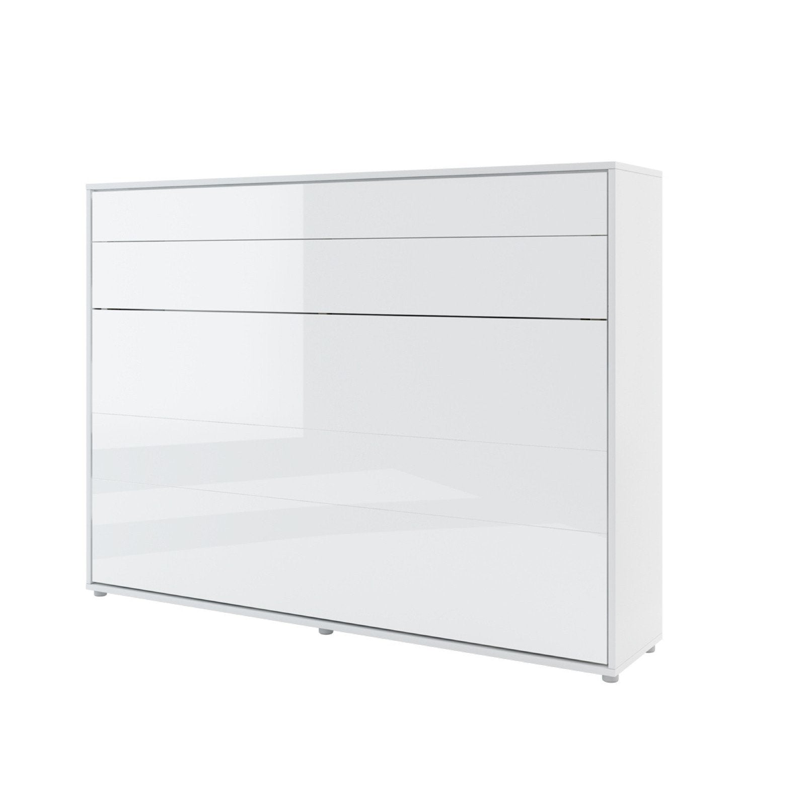 ArtNest Horizontal Wall Bed 140cm - White Gloss - Art Nest