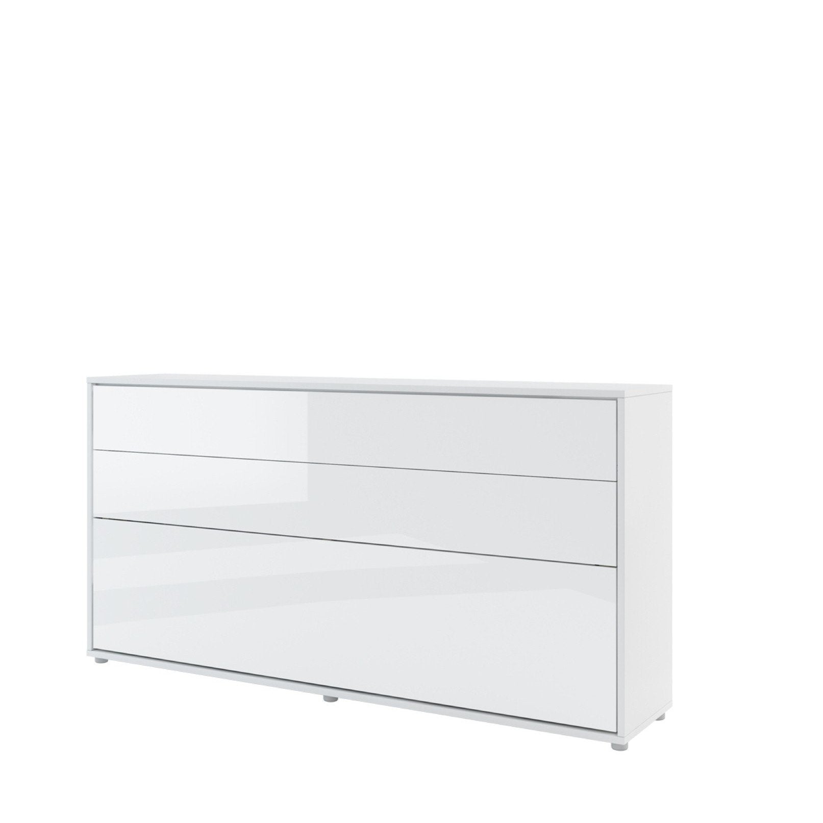 ArtNest Horizontal Wall Bed 90cm - White Gloss - Art Nest