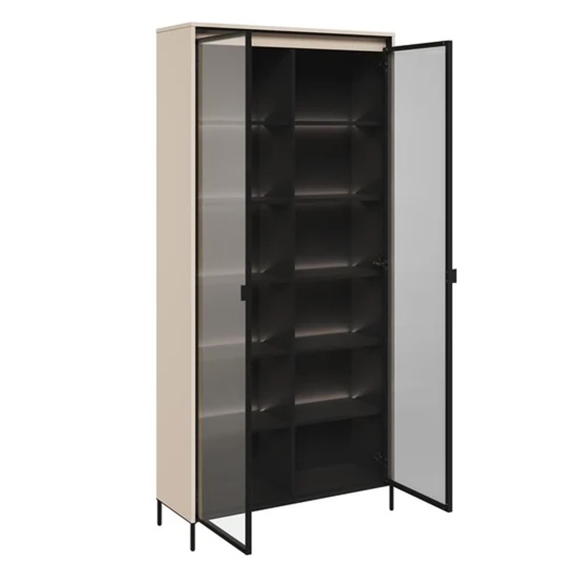 TRADESSA Tall Display Cabinet - Beige