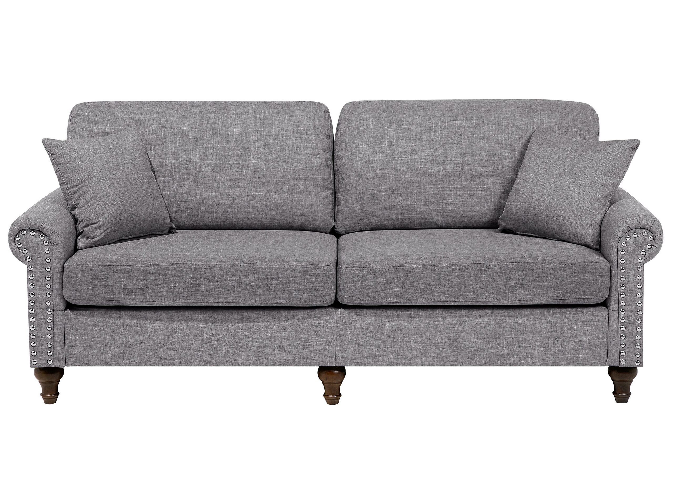 3 Seater Fabric Sofa Grey OTRA II - Gemini Interiors