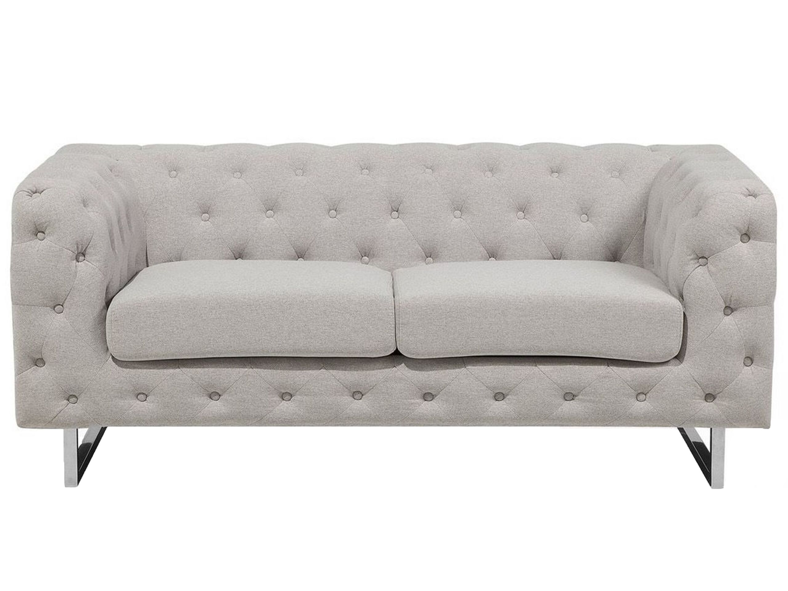 2 Seater Fabric Sofa Beige VISSLAND - Gemini Interiors