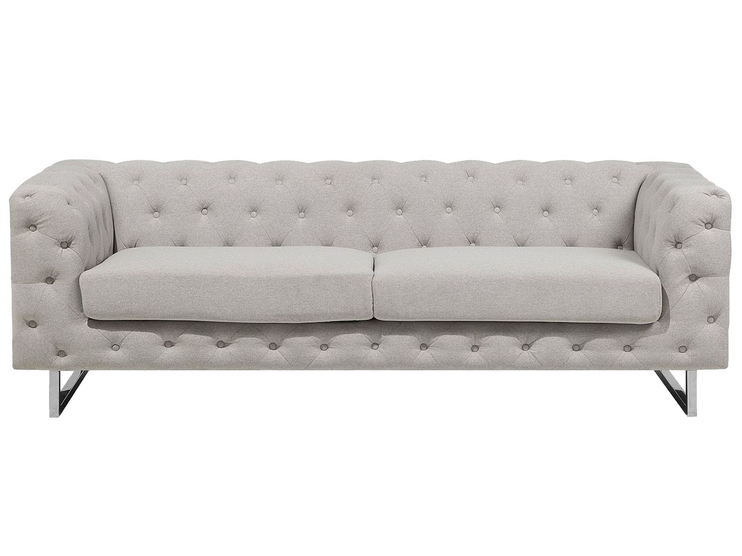 3 Seater Fabric Sofa Beige VISSLAND - Gemini Interiors